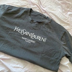 YSL Oversized Graphic Tee Shirt